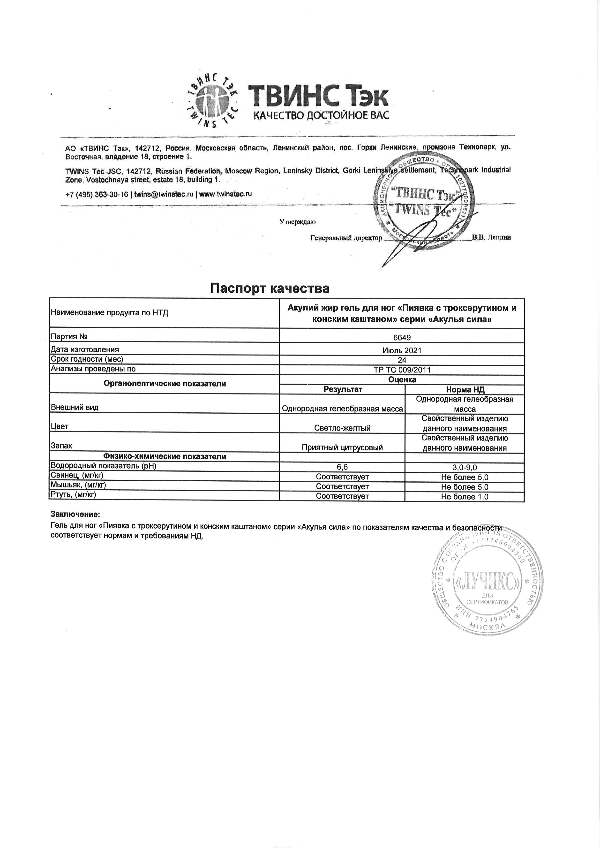 Паспорт №072021